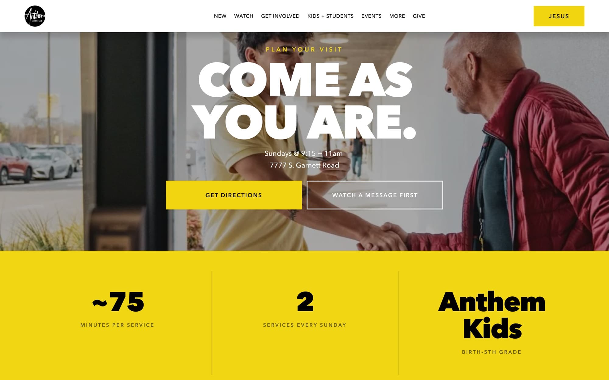 Anthem Church plan a visit page